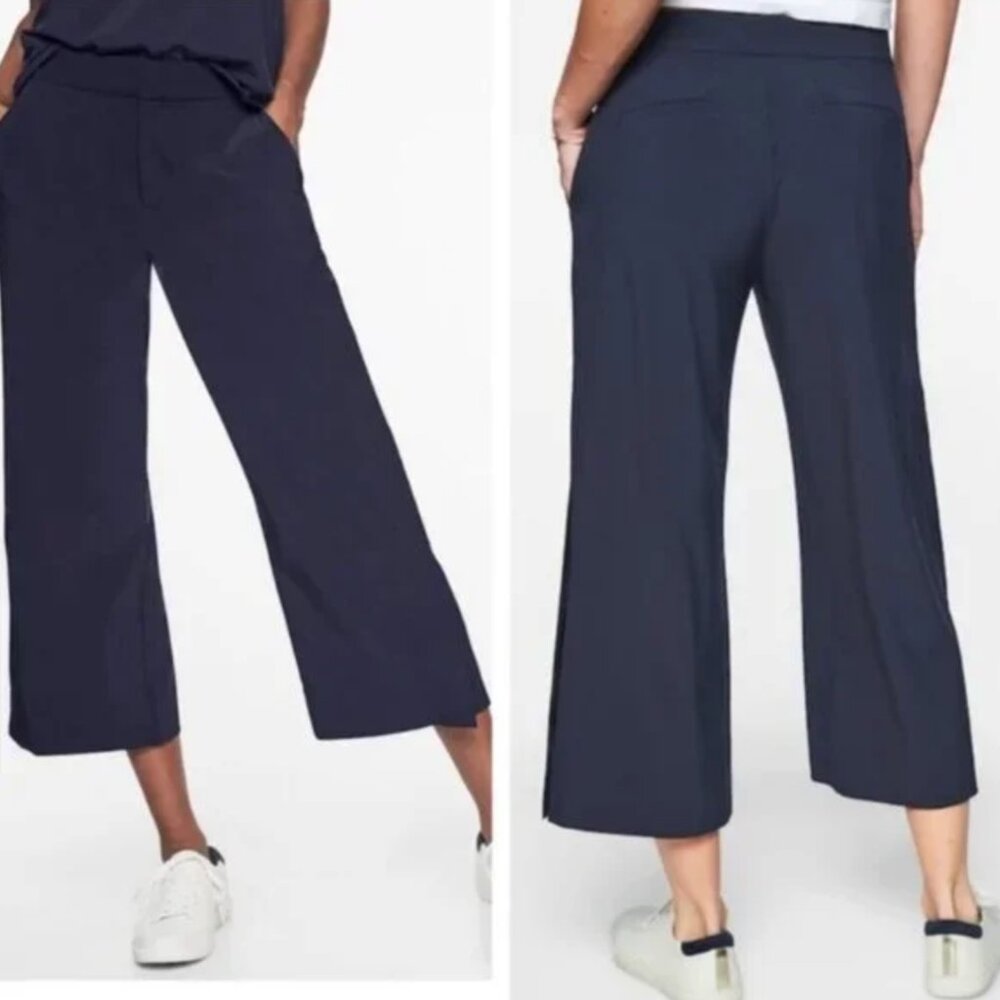 ATHLETA Dark Navy Blue Tribeca Crop Pants Size 8